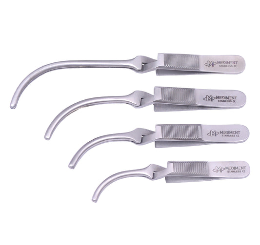 GERMAN 4 DEBAKEY BULLDOG CLAMP ATRAUMATIC FORCEPS CURVED SURGICAL INSTRUMENTS