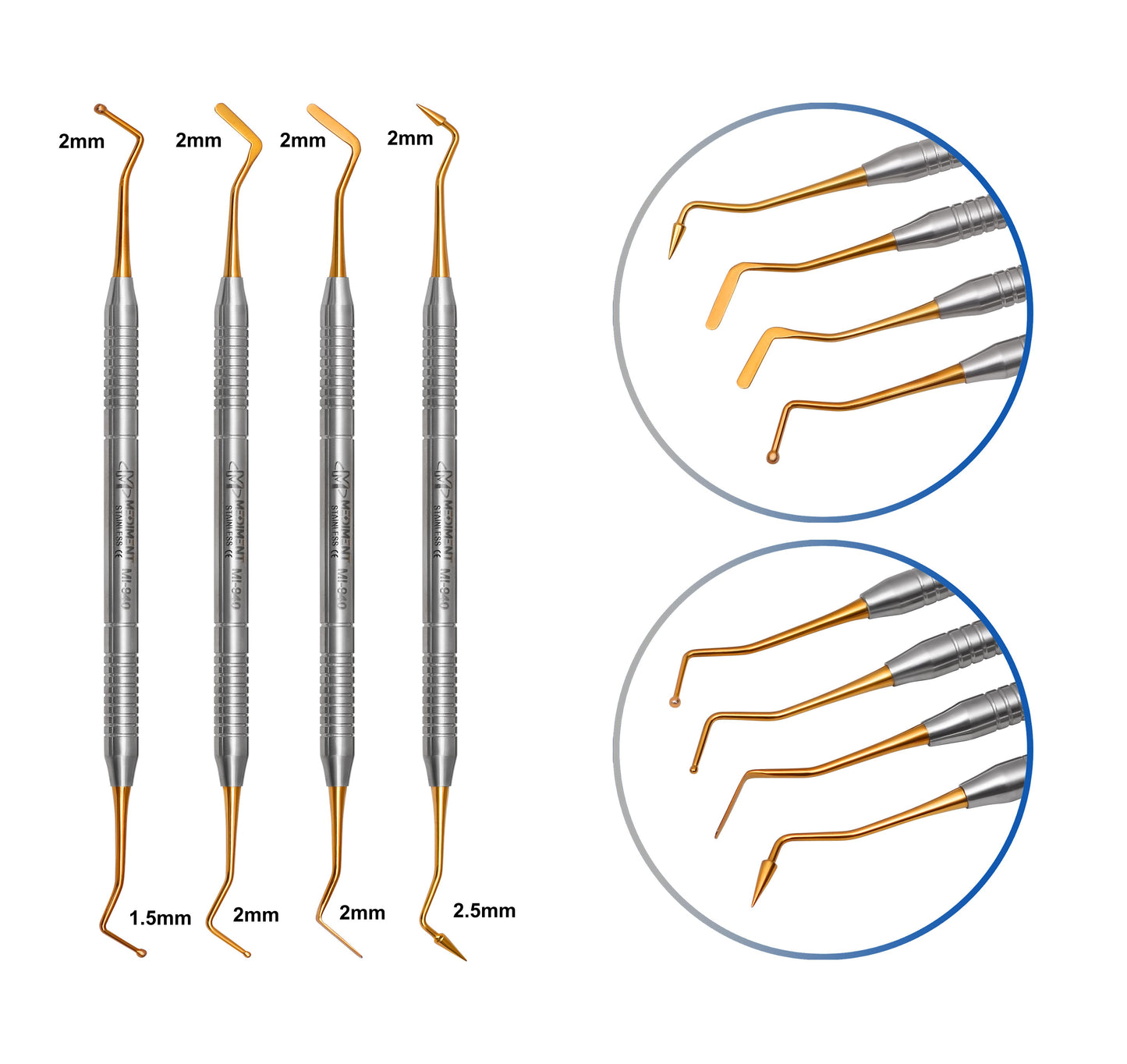 Dental Composite Filling Instruments Solid Set of 4