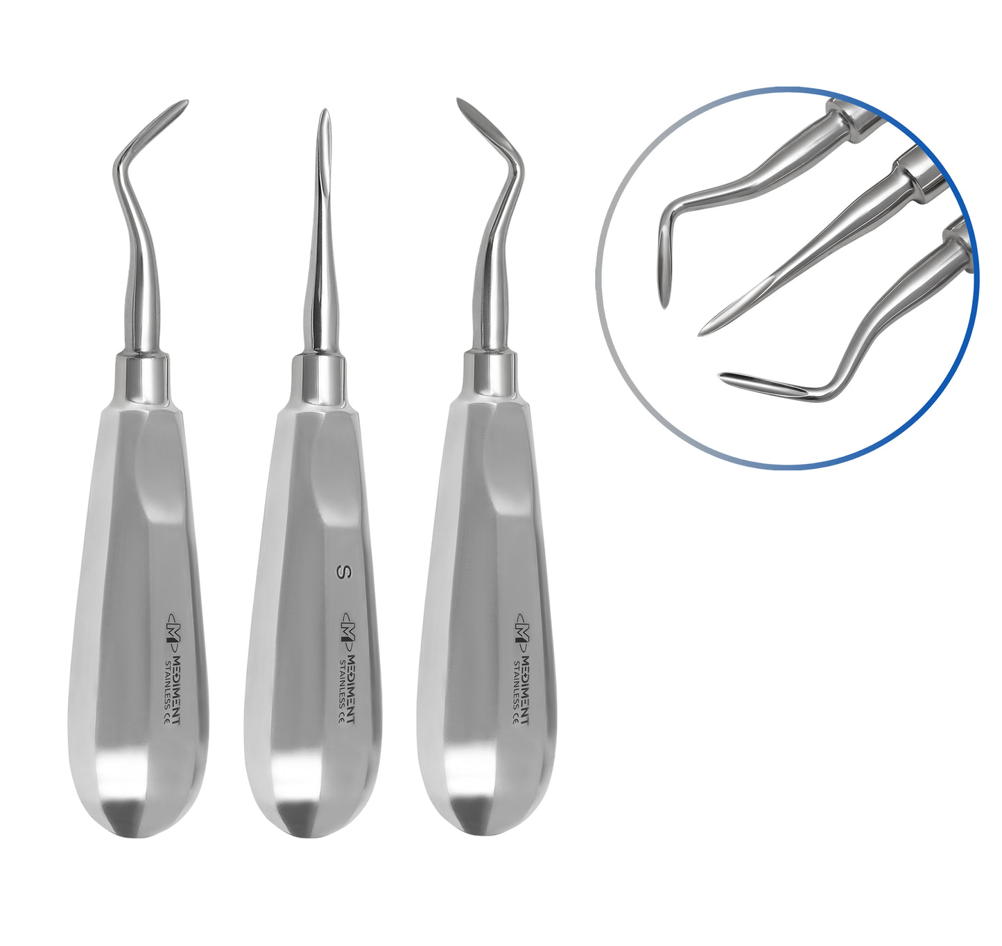Dental Root Elevators Set Of 3