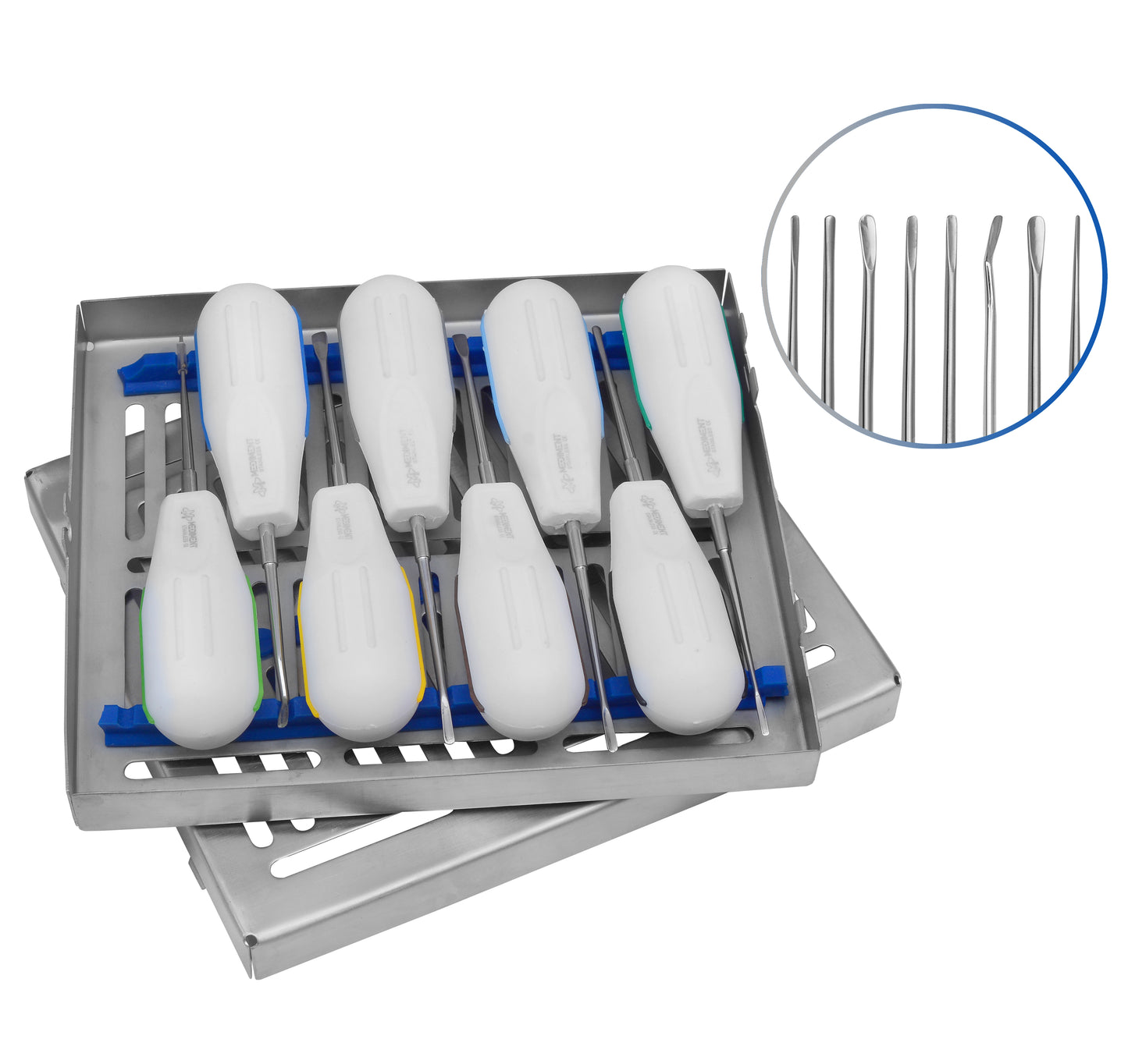Luxating Elevators Set of 8 With Sterilization Cassette