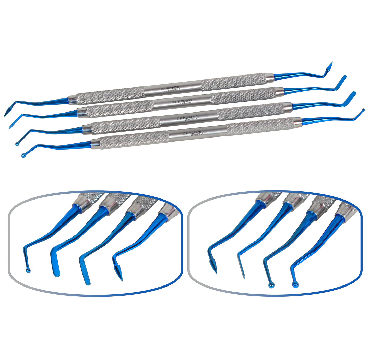 Dental Composite Filling Instruments Set of 4 Solid