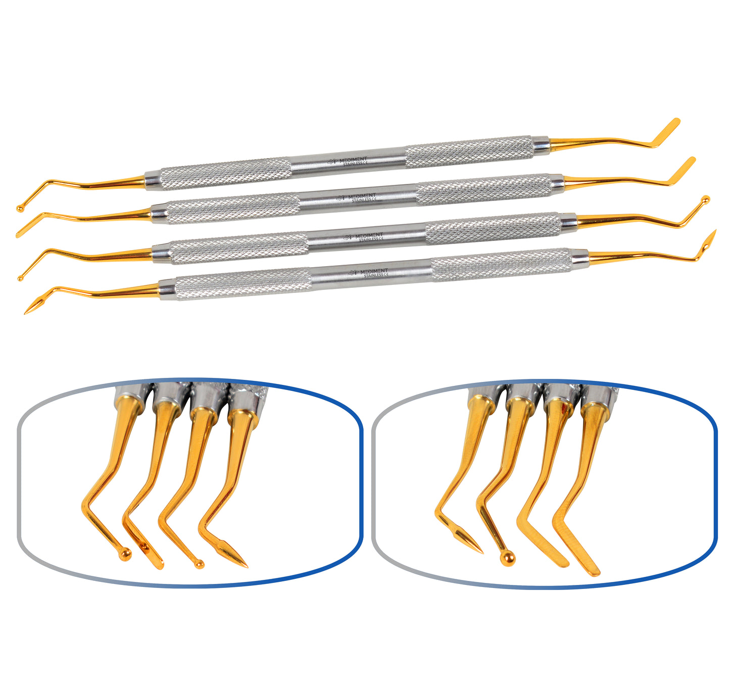 Dental Composite Filling Instruments Set of 4 Solid