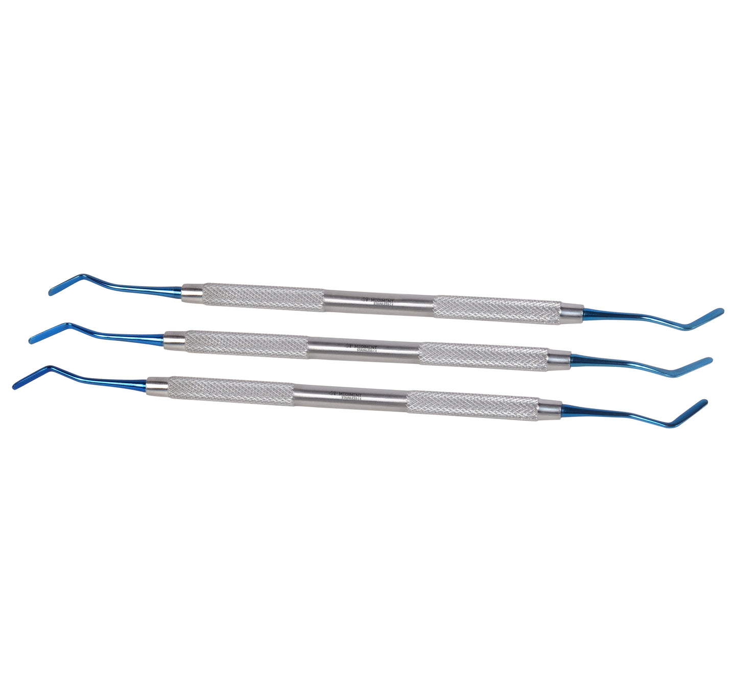 Dental Composite Filling Instruments Set of 3 Solid Blue