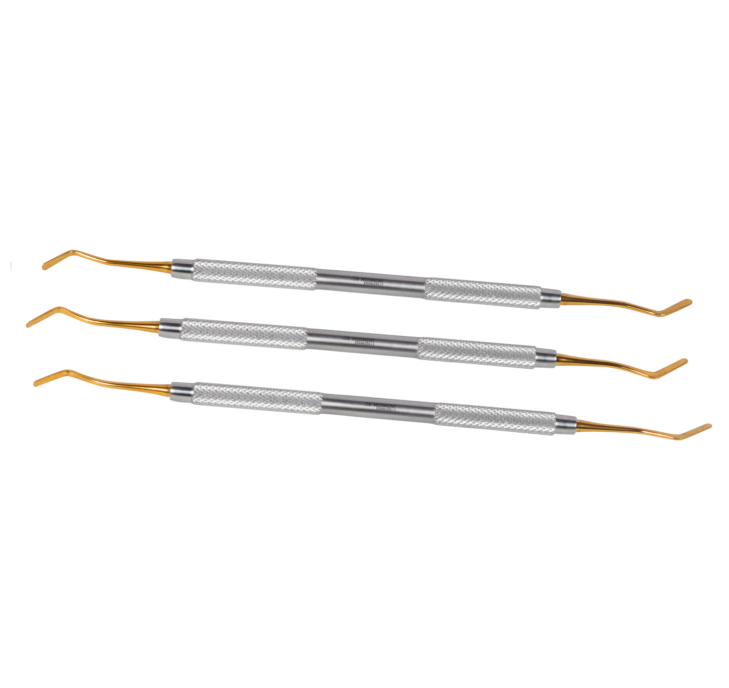 Dental Composite Filling Instruments Set of 3 Solid Gold
