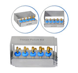 Gold Tissue Punch Set of 5 With Sterilization Kit