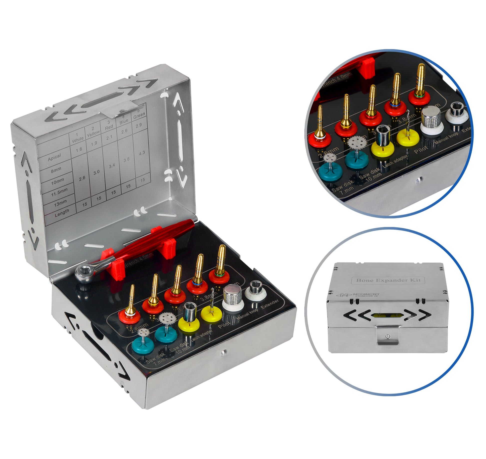 Black Bone Expander Kit With Saw Disks – Mediment Instruments