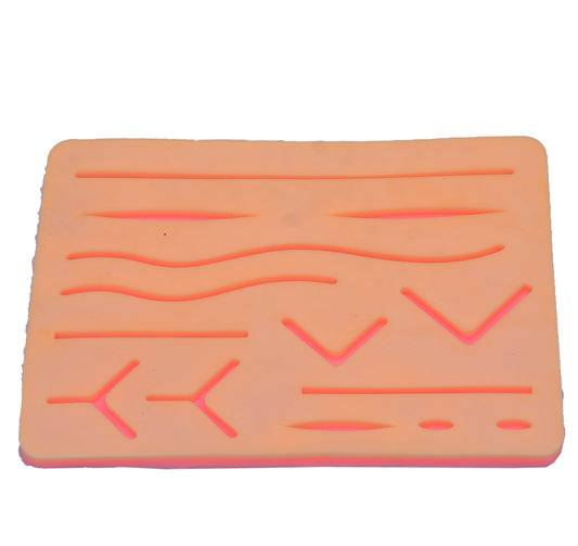 Silicon Suture Training Pad W/ Tray Large Suture Pad 14 Wounds Premium Set