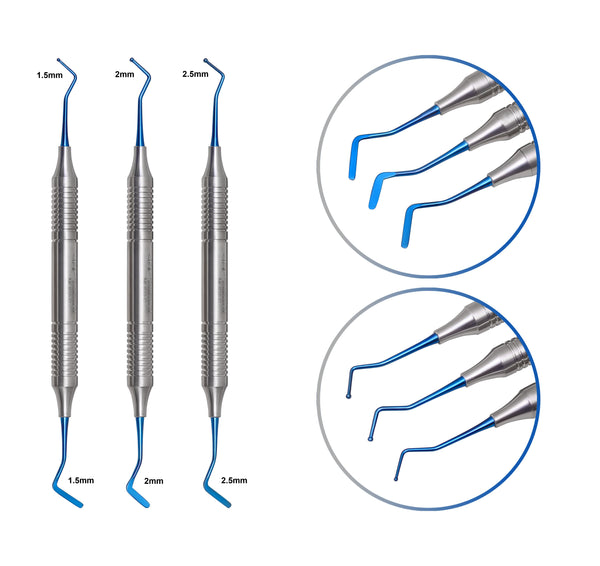 Dental Composite Filling Instruments Hollow Set of 3