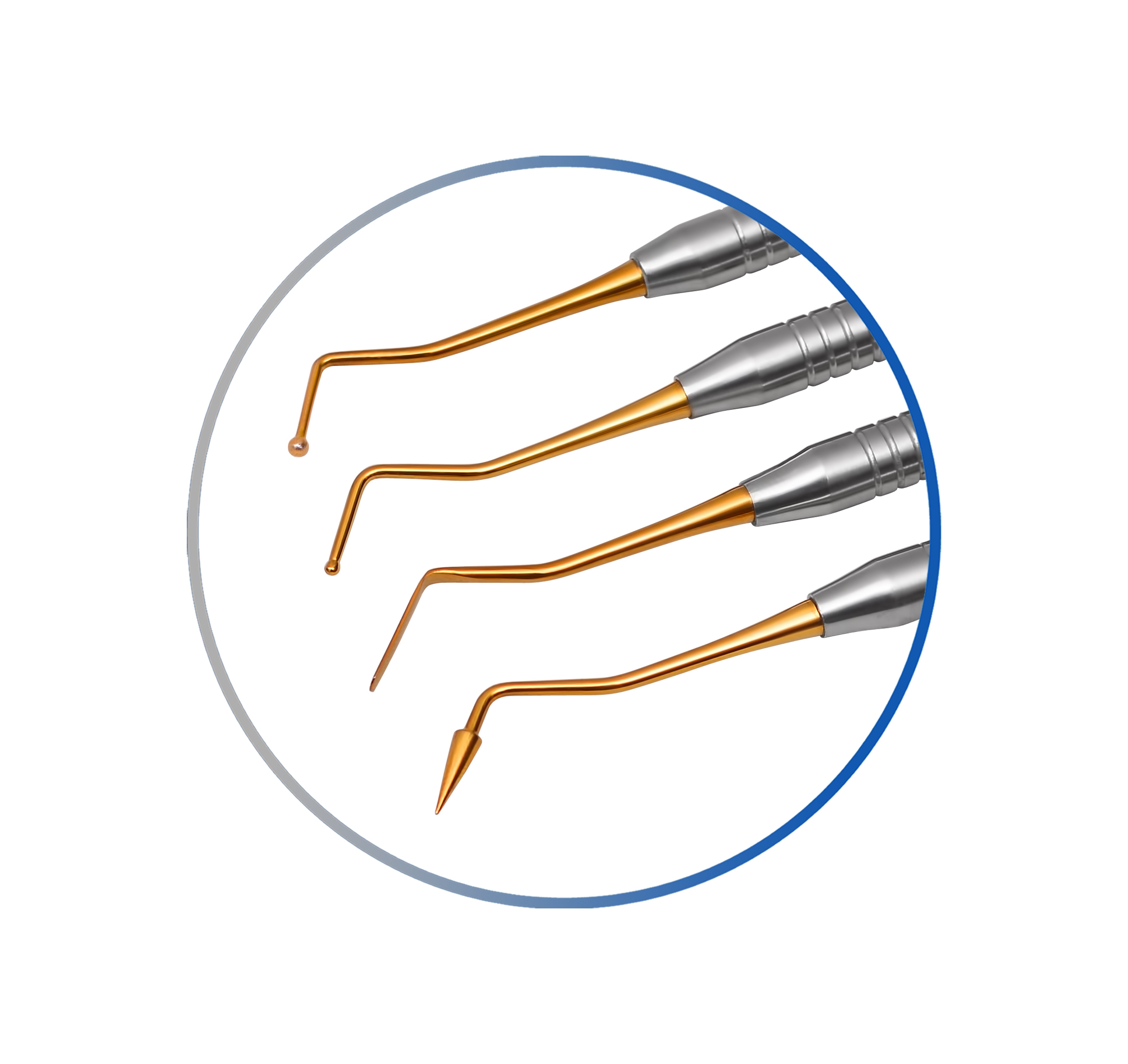 7-Piece Dental Composite Filling Instrument Kit – Gold Coated Stainless Steel, Restorative Tools