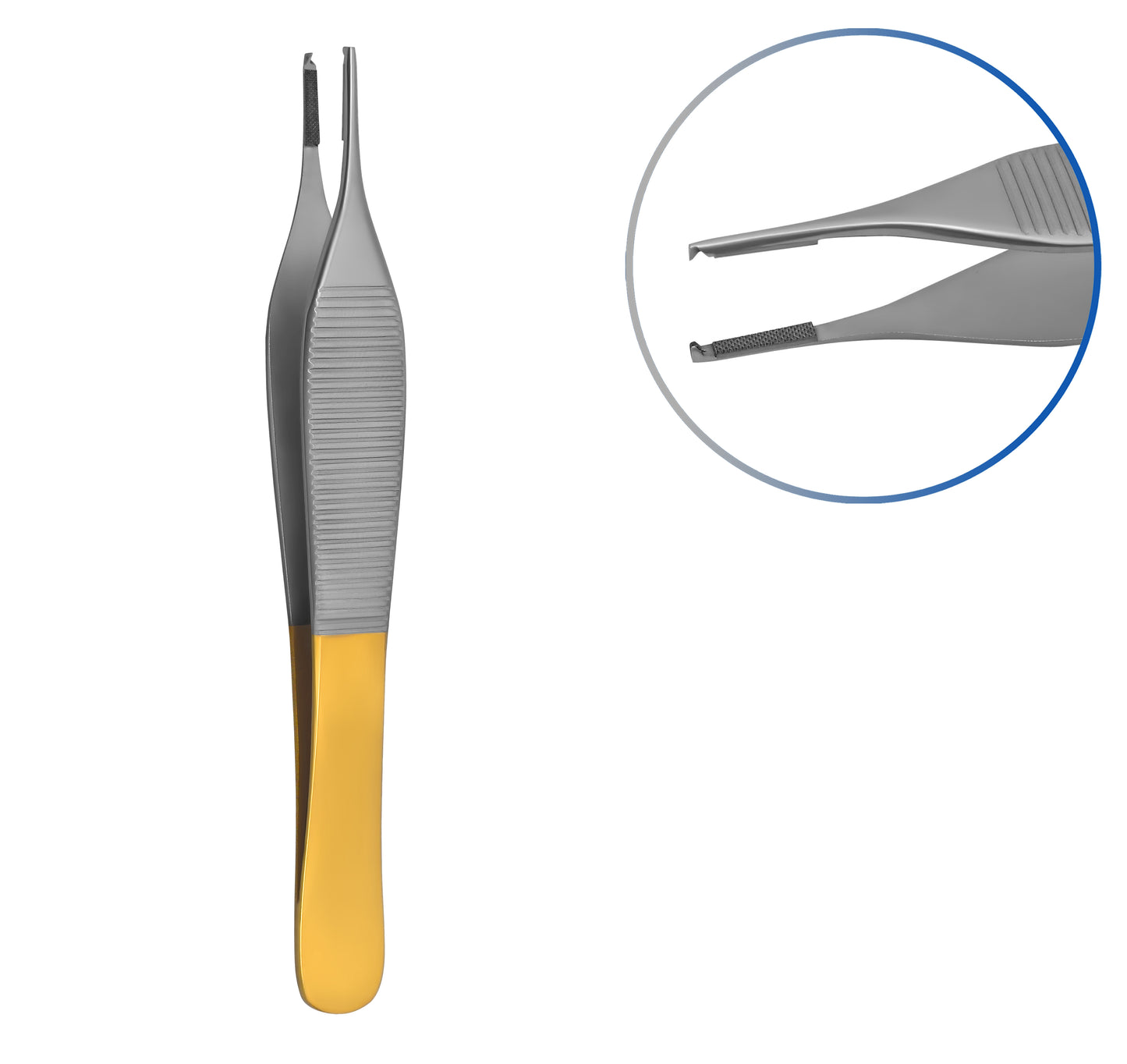 5 pcs TC Adson Tissue Rat Tooth 1x2 Forceps 5" Plastic Surgery German Grade