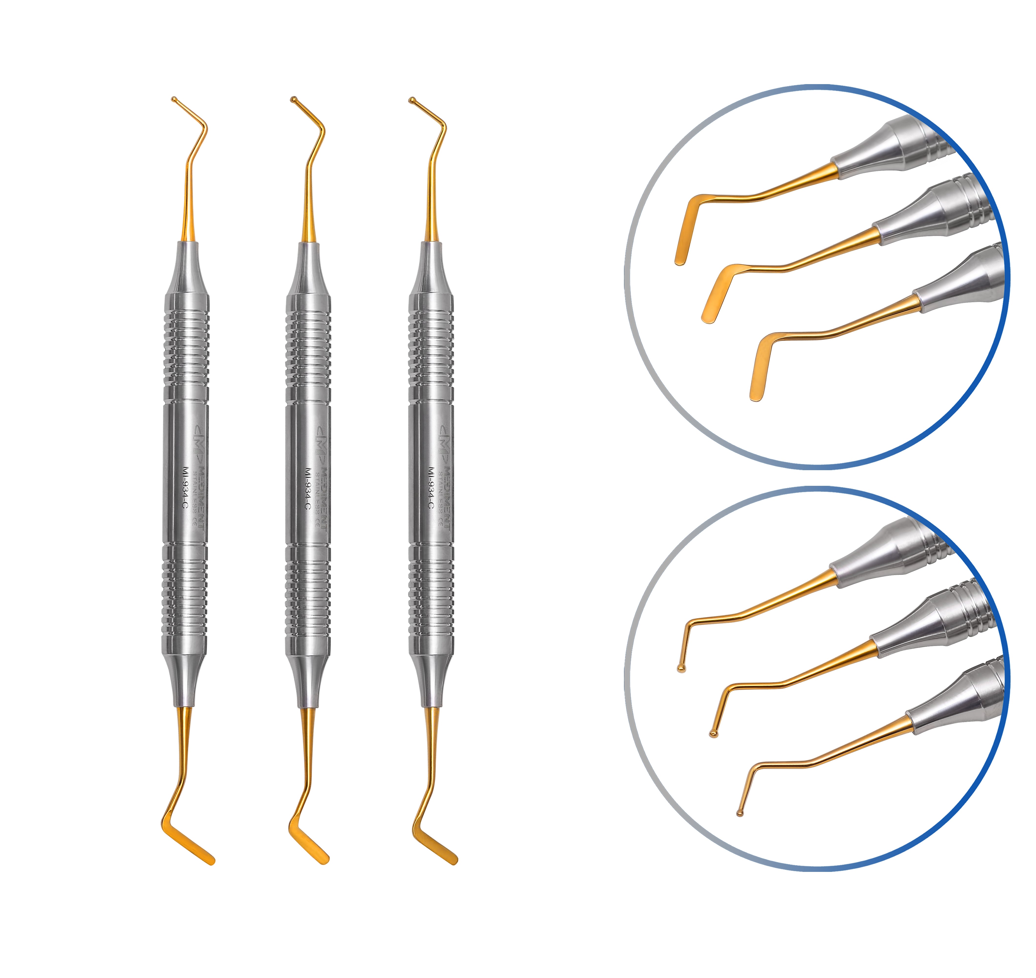 Dental Composite Filling Instruments Set of 3 Hollow – Mediment Instruments