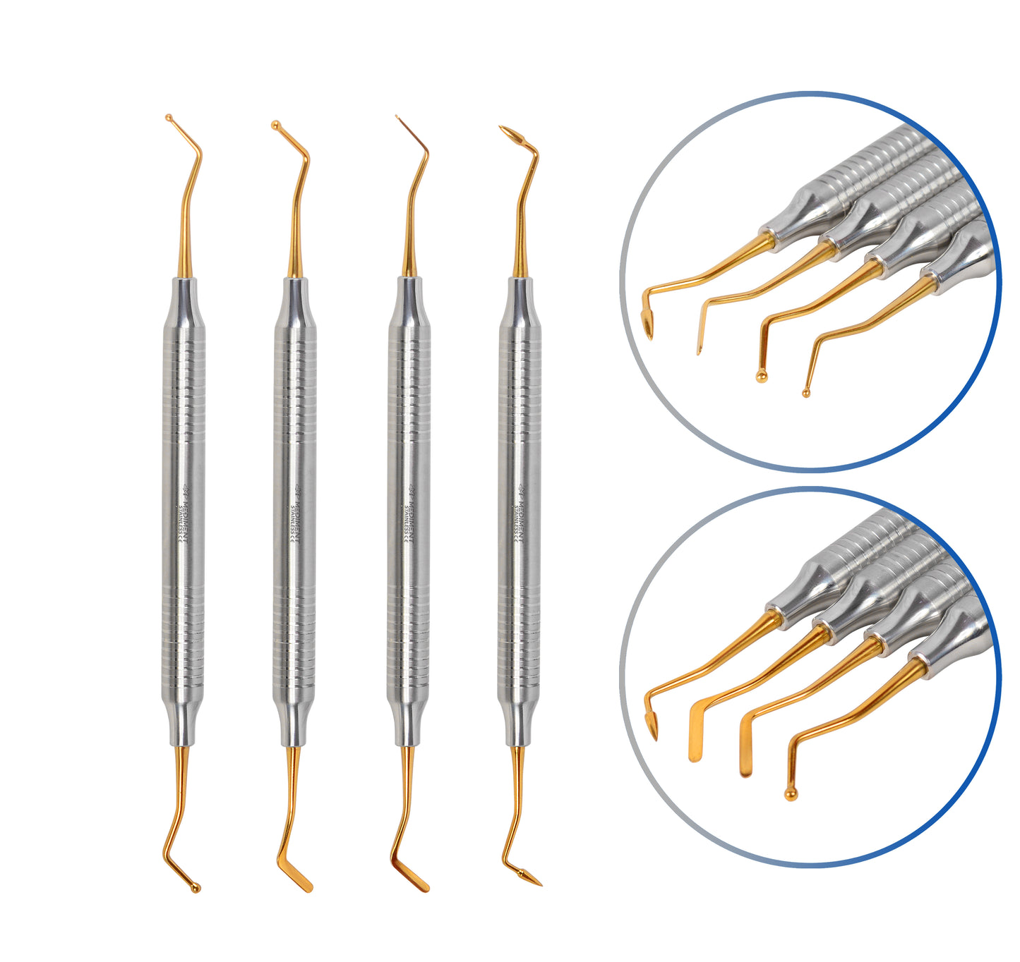 Composite Filling Instrument Set of 4 Hollow Gold